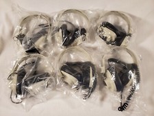 Lot of 6 Vintage Califone 2924AV-P Over The Ear Mono Headphones