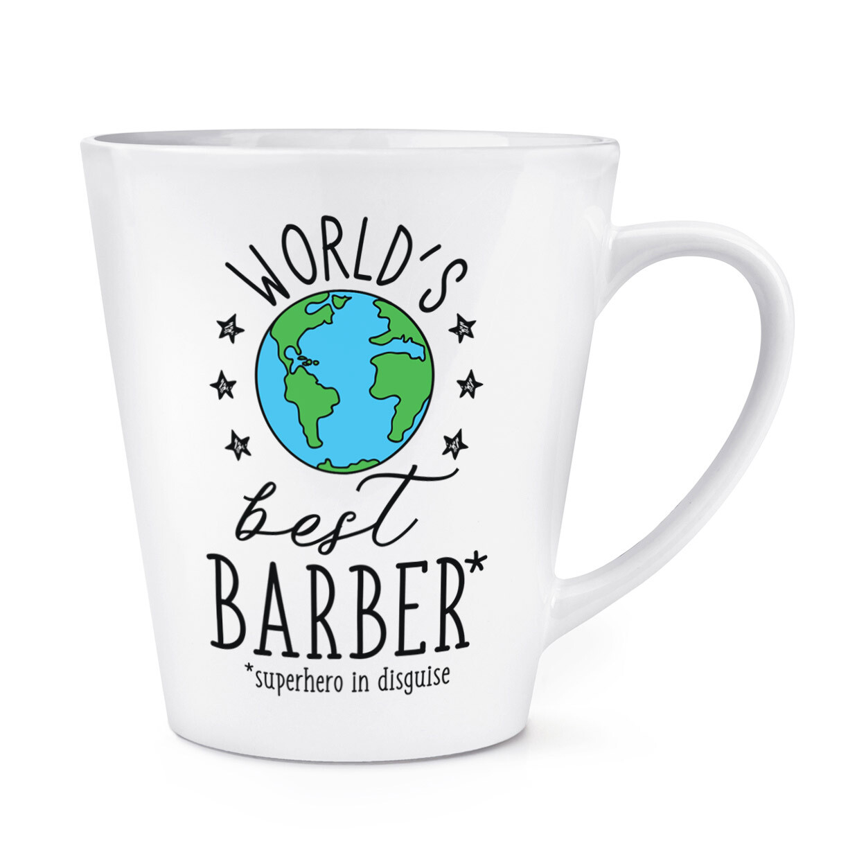 World's Best Barber 12oz Latte Mug Cup Worlds Best Favourite Joke Funny