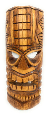 Lucky Tiki Mask 12'' - Good Fortune Tiki hand Carved | #bag1505730
