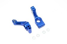GPM Blue Aluminum Rear Stub Axle Carriers Traxxas 2WD Stampede Rustler Slash