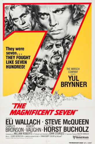 72866 The Magnificent Seven Thriller Action Classic Dekoracja ścienna Druk Plakat - Zdjęcie 1 z 7