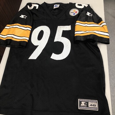 VINTAGE 90s Starter Pittsburgh Steelers Greg Lloyd #95 NFL Jersey Sz 48  Large