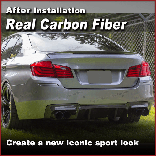 Carbon Diffusor Heckansatz Heckdiffusor Heckschürze Passt für BMW F10 M520 12-17 - Picture 3 of 11
