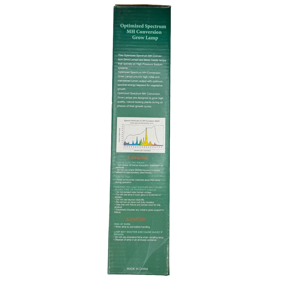 Two 600 W Metal Halide Grow Lamp Light E39 Socket 5200K MH400 T46 HOR - Image 3 of 4