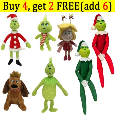 Weihnachten Grinch Plüschtiere Hund Weich Stofftier Puppen Kinder Geschenke #