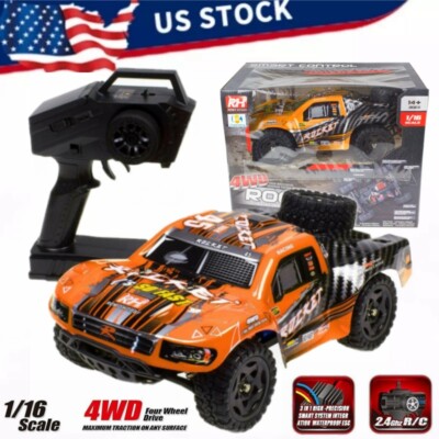 REMO 1/16 RC Truck 2.4Ghz 4WD High Speed Off-road Car Short Course Truck Toy Kid