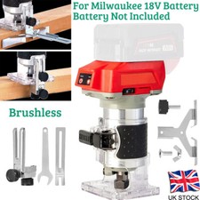 Brushless Cordless Electric Hand Trimmer Router Laminate For Milwaukee 18V UK