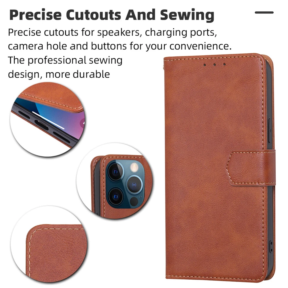 For LG G8X G8 V40 G7 V50S ThinQ Q8 V20 Mini Stylo 4 Wallet Flip Case Stand Cover - Image 2 of 4