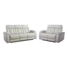 Parker Living Royce - Fantom Ivory Power Reclining Sofa and Loveseat