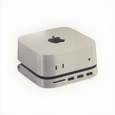SATECHI Mac mini M4 Hub & Stand mit NVMe SSD Gehäuse, Aluminium Dock