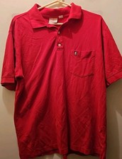 Penguin By Munsingwear, Red Polo Shirt, Classic Fit, Size Large W/ Pocket