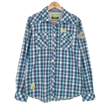 Camp David Vintage Plaid Button-Up Shirt Regular Fit Long Sleeve Flannel