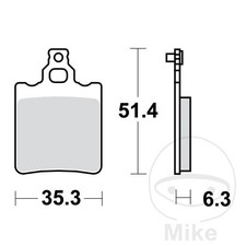 6565-Pastillas de freno estándar ALTN: 7370046 compatible con FANTIC KOALA 50