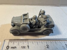 World War II vehicle with passengers. 3D printed.