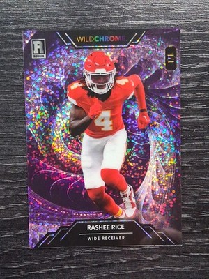 2023 Wild Card Rashee Rice 4/4 Number Match Rookie Purple Chiefs WR
