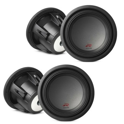 (Pair) Alpine R2-W12D4 | 2nd Gen 750W RMS 12'' R-Series Dual 4-Ohm Subwoofers