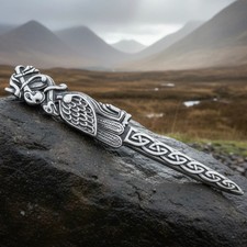 NEW Solid Pewter Celtic Birds Kilt Pin Scotland Scottish Irish Ireland Brooch