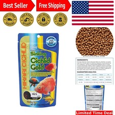 Sinking 3.5-Ounce Cichlid Gold Pellets with White Fish Meal for All Stages