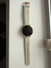Garmin Venu GPS Smartwatch Heart Rate Monitor 43mm Beige Strap Gold Bezel