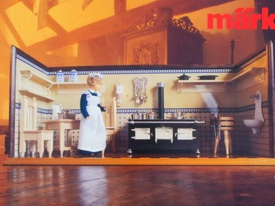 Märklin 16041 Puppenküche Vorbild um 1900 Figur Herd wie NEU! OVP BL 1707-17-3