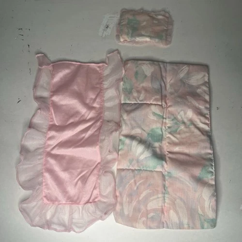 1992 Vintage Barbie Fold N Fun House Bedding Bench Covers Blanket Pillows Set