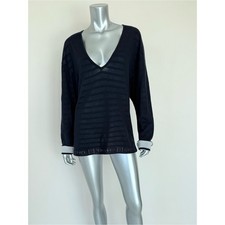 CHANEL Marinier V Neck tunic vintage size 44-46 FR vintage Authentic