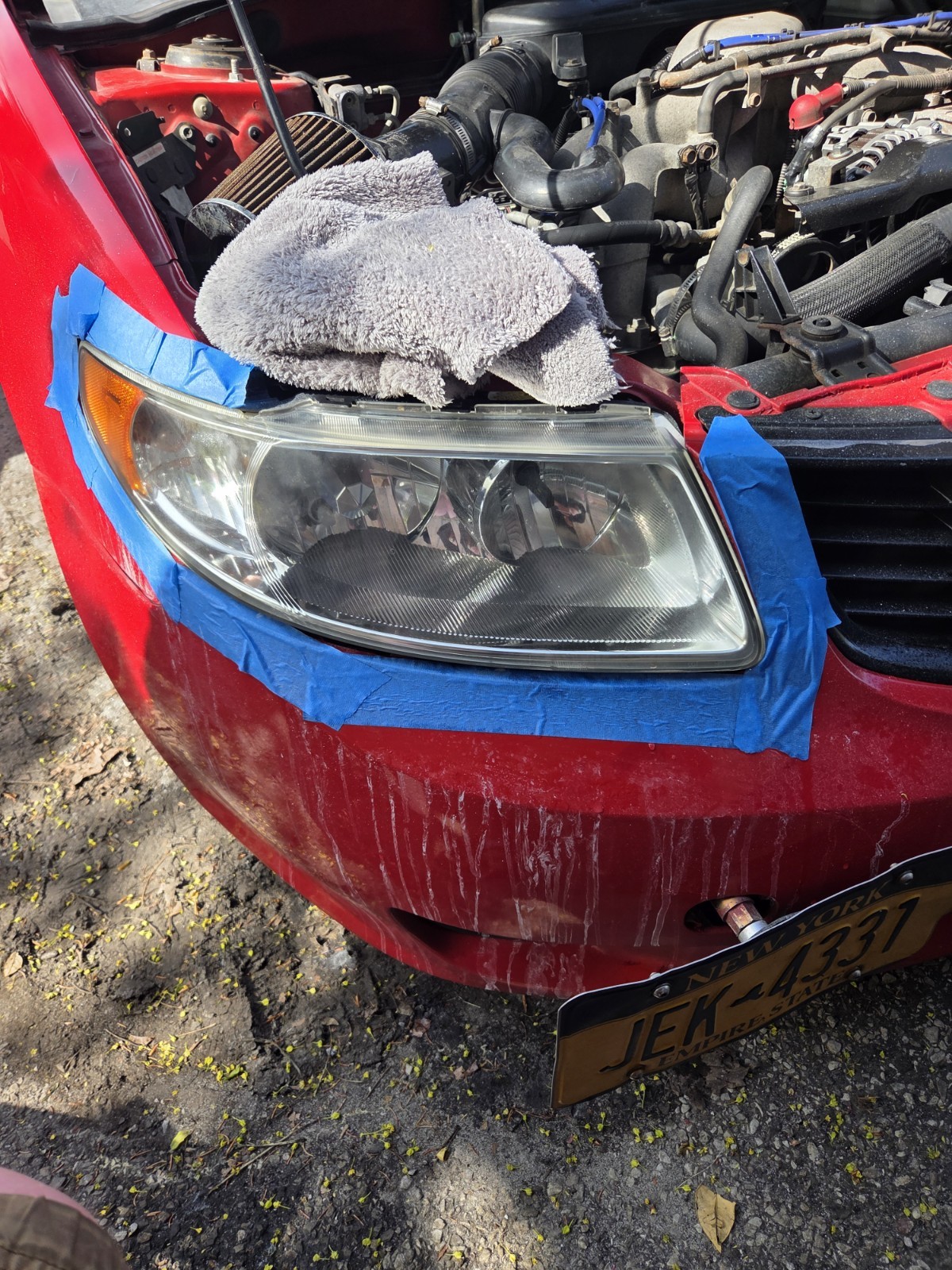 2005 Saab 9-2x Aero Headlight Assemblies Left and Right Set OEM Used