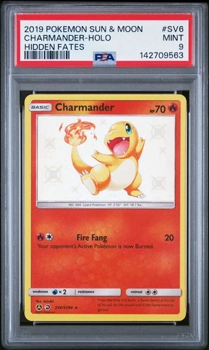 Pokémon Charmander SV6/SV94 Hidden Fates: Shiny Vault Holo PSA 9