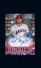 2025 Topps Bowman Chrome ⭐️ Mike Trout Auto Hobby Stars Signature LAA  Bunt Card