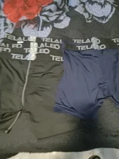 TELALEO Lot 6 Compression Shorts Men Spandex Sport Shorts 4 Black 2 Blue Size L