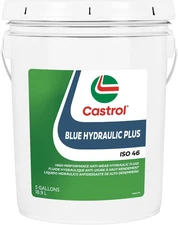 Castrol Blue Hydraulic Plus 46 Fluid 5 Gal Anti-Wear High Stability Oil