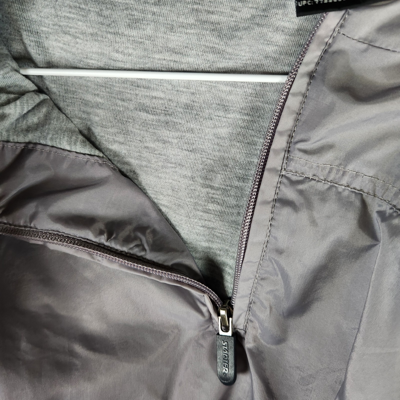 Starter Gray Windbreaker Pullover Jacket M Hooded… - image 7