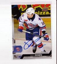 ISAK ROSEN autographed SIGNED '24/25 Upper Deck AHL card ROCHESTER AMERICANS