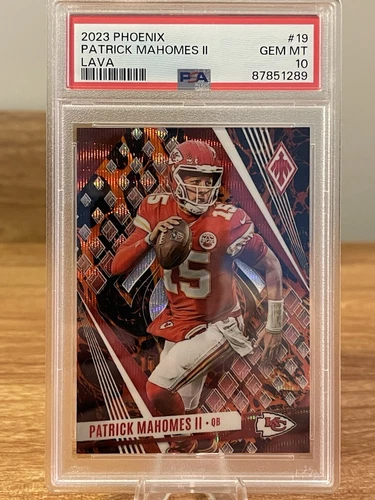 2023 Panini Phoenix Patrick Mahomes II #19 Lava Prizm 10/150 PSA 10 Chiefs