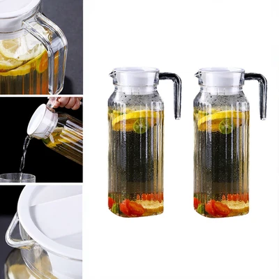 Kunststoff Kalt für servier Wasserkocher 1100ml Transparent Design Griff Set 2 - Bild 1 von 4