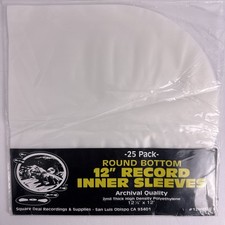 25pcs LP Vinyl Record Inner Sleeves 12 inch 33 RPM Anti-Static Round Bottom
