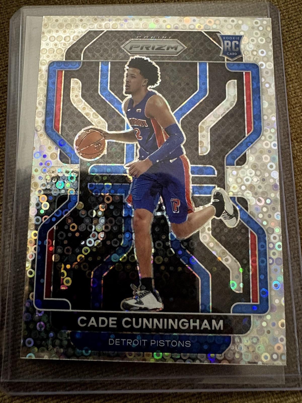 2021-22 Panini Prizm Cade Cunningham Silver Disco Fast Break Rookie RC #282 SP