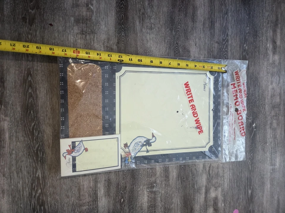 Vintage Memo Board Notes Paper Country Duck Goose Navy White Organizer Set - Image 2 of 4