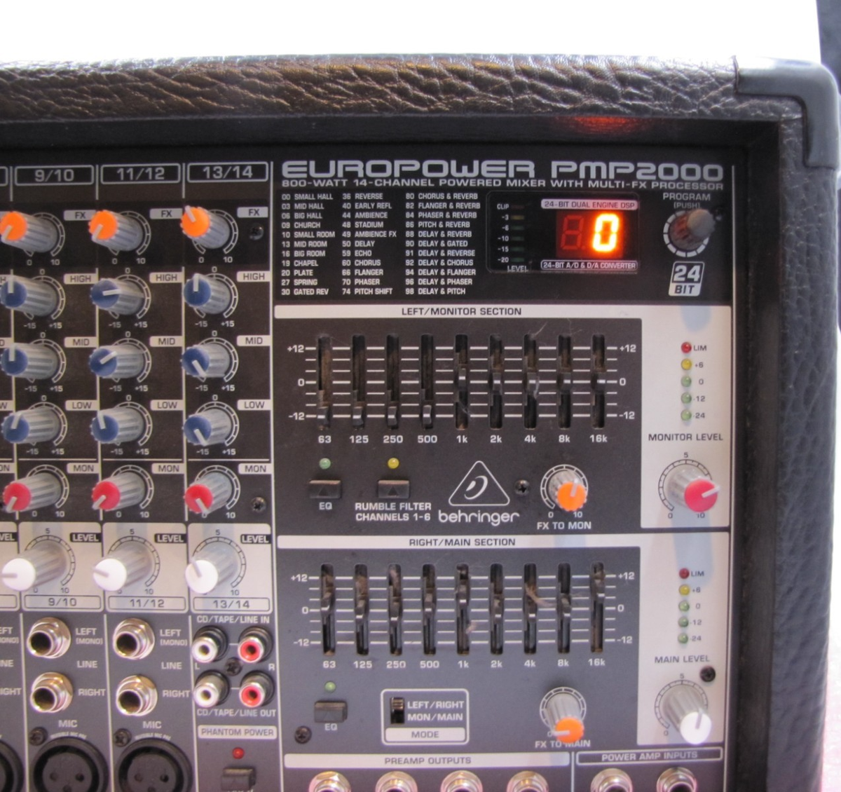 Behringer Europower PMP2000 800W 14-Channel Powered Mixer with