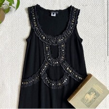 Nanette Lepore Cara Mia Wool & Silk Embellished Knit Mini Dress XS