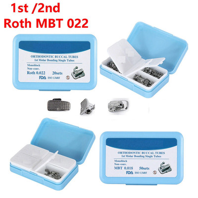 Dental Orthodontic 1st/2nd Molar Buccal Tubes Bondable Non-Conv Roth. 022