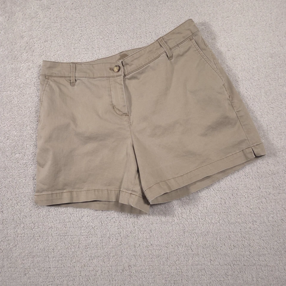 Tommy Bahama Pantalones Cortos Mujer 10 Caqui Chino Elástico Algodón Tencel Informal Bolsillos Foto 2 de 4