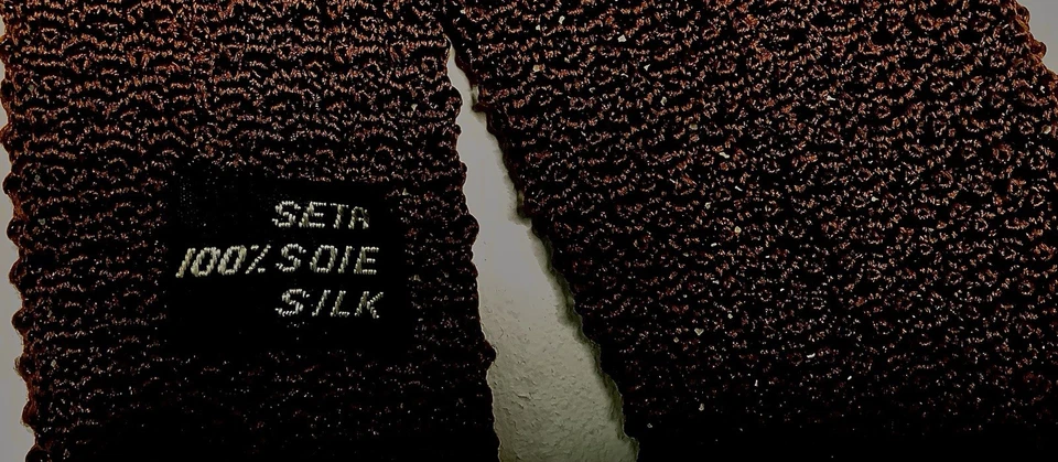 Corbata Hombre 100% Seda Tejida Punta Cuadrada Estrecha Retro Mod Nueva Ola James Bond Foto 3 de 4