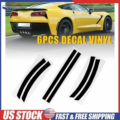 For 2014-2019 Chevrolet Corvette C7 Smoke Decals Front Rear Overlay Vinyl Tint