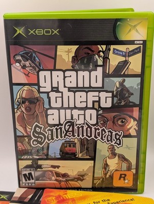 Grand Theft Auto: San Andreas - Xbox, Complete, Map, Insert, Live Card Unused