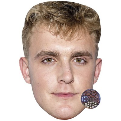 Jake Paul Celebrity Mask, Flat Card Face, Fancy Dress Mask