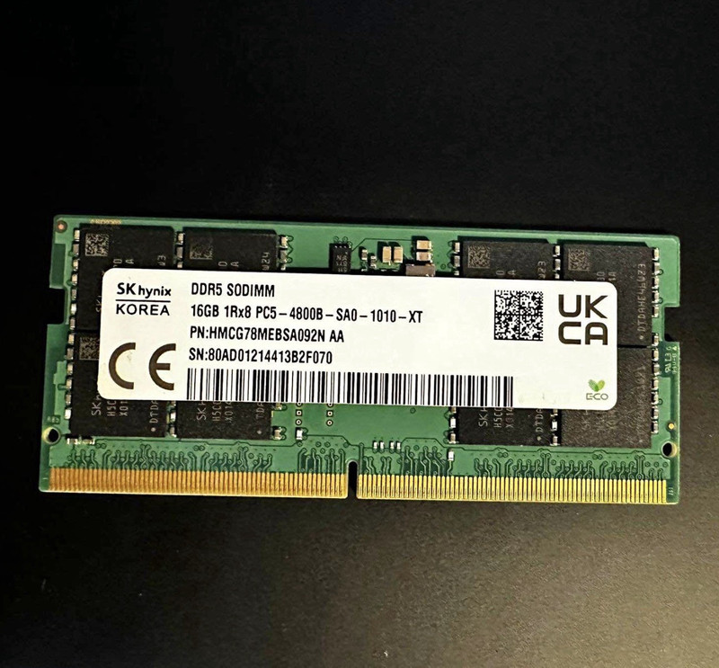 SK hynix 16GB DDR5-4800B SO-DIMM Laptop RAM 262-Pin HMCG78MEBSA092N - TESTED