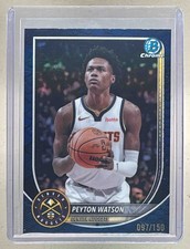 Peyton Watson 2025 Bowman #BCV-180 Reptilian Blue Refractor Chrome /150