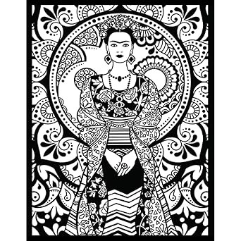 Frida. Samt Motiv zum Ausmalen groß 47*35 Colorvelvet. Con se