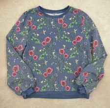 JANIE AND JACK Disney Tinkerbell Floral Pullover Sweatshirt Sweater Size 18Y